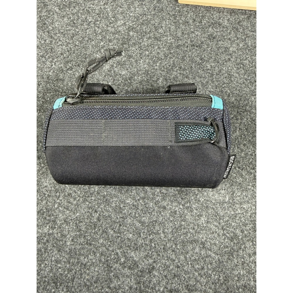 Rickshaw Ornot Bar Bag Unisex Small Black Blue Micro Dot Handlebar Cycling Pouch